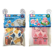 APRAMO 動物船長洗澡玩具貼+城堡公主洗澡玩具貼, 混色