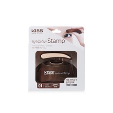 KISS NEW YORK 眉毛印章第2代 平眉款, 深棕色, 1入