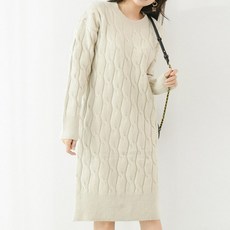 BONBONSTORY 麻花針織孕婦連身裙