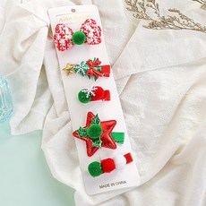 허그미 크리스마스 헤어핀 세트 4