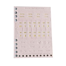 PLEPIC 全天皮革 6 孔索引貼紙甜粉色, 2個