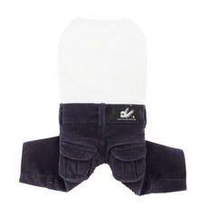 PUPPY ANGEL 犬用燈芯絨連身褲 PA-OR239, 海軍藍, 1件