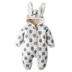 JOY MULTI 孩童人造羊羔毛兔子造型連帽連身衣