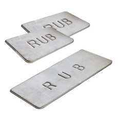 I'm Living RUB字樣記憶海綿浴室墊 2入組+廚房地墊, 灰色的