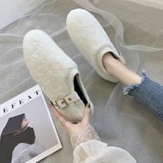 HOLLYBUNNY 女款 Beltishibori11610 羊羔毛人造毛套腳鞋