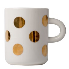 JVR 골드 도트 머그 420ml, 혼합 색상, 1개