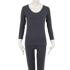 캐리루시 여성용 극세사면 기모내의 상하의 세트