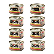 퍼시캣 전연령 캣 슈퍼 프리미엄 주식캔, 참치+닭간, 80g, 8개