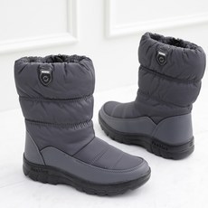 GODSHOE 男款素色加厚絎縫中筒靴