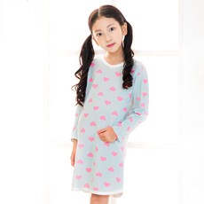 eline 女童學生 Sugar Heart 易穿搭長袖連身睡衣