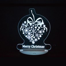 Homemine LED 聖誕節 3D 氣氛燈, NO8 雪花愛心