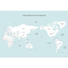 DESIGN AGIT 世界地圖 簡約藍色, 1個