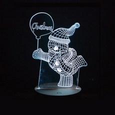 Homemine LED 聖誕節 3D 氣氛燈, NO15 雪人4