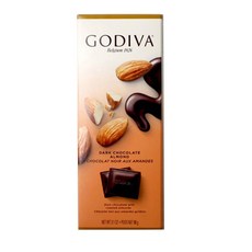 GODIVA 黑巧克力杏仁 72%, 90g, 1入