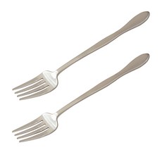 TABLE Art. 韓國製波浪銀色沙拉叉, 單一顏色, 2個