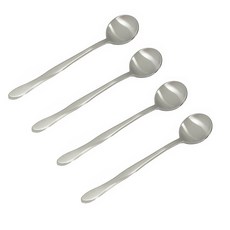 Table Art 韓國製波浪銀色茶匙, 單一顏色, 4個