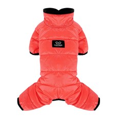 PUPPY ANGEL Air1狗狗超細纖維防水保暖連身衣 OW531, #337 紅色, 1件