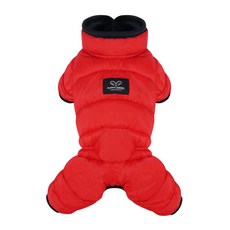 PUPPY ANGEL 犬用Air2系列工裝風半罩式鋪棉連身衣 PA-OW541, 337Red