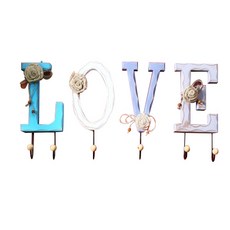 愛心裝飾衣架, 1套, 彩色