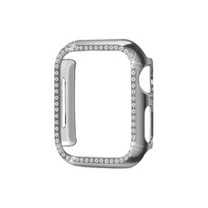 VICHELLE 金屬串珠線條 Apple Watch Series 4 44mm 硬殼保護殼, 銀色, 1個