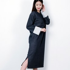 에베쏘 기모수유 롱롱이소매 원피스