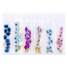 MEIBROWN 大容量美甲飾品 極光感綜合美甲鑽飾組 M02218, 混色, 1個