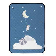 jellypop 嬰兒防水墊, Navy Goodnight Friends, 1件