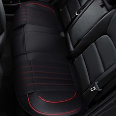 KINTON 車用5D打孔全覆蓋皮革墊後座坐墊, 黑色, 1個