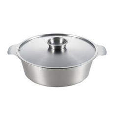 Yoshikawa 電磁爐適用雙耳不鏽鋼湯鍋, 26厘米, 單色