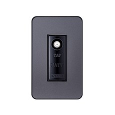 CHEIL ELECTRIC The Art Plus 金屬灰色 CATV 1孔, 1個