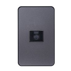 CHEIL ELECTRIC 1孔資訊插座 8p 金屬灰色, 1個