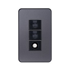 CHEIL ELECTRIC The Art Plus Metal Gray Complex CATV 2室+8P2球體（1個單位）, 1個