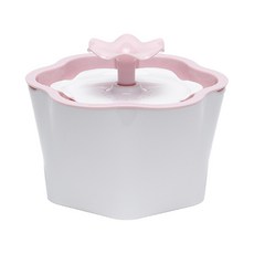 PETOK Nyangisaem 花朵寵物飲水機 2L, 粉紅色, 1個