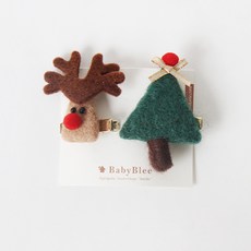BABYLEE 聖誕造型髮夾組 2入