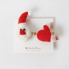 BABYLEE 聖誕造型髮夾組 2入