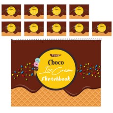 kkukku kkakka 冰淇淋速寫本巧克力 10p, 8 開, 15張