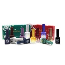 OPERA 美甲用品組, 素色指甲油5款+封層膠, 1組