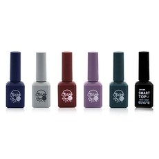 OPERA 美甲用品組, 素色指甲油5款+封層膠, 1組