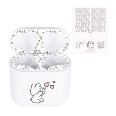 OVER ACTION 浮誇兔 兔子 AirPods 防鐵貼紙, 小圖案款, 1組