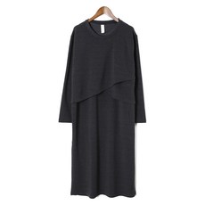 Eomjjang 孕婦不對稱剪裁哺乳連身裙