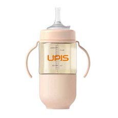 upis PES吸管杯 適用6歲以上 260ml, Pink Beige, 1入