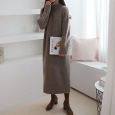 BORIMOM 高領針織長袖孕婦連身裙 M726