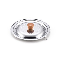 요시카와 스테인레스 스틸 냄비 뚜껑, 16cm, 18cm 호환용, 1개