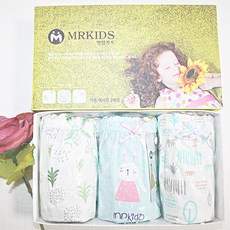 MRKIDS 女孩童印花平口短褲3入組