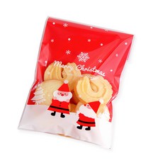 聖誕窗戶餅乾袋 紅色 12 x 20 cm, 1入, 200個