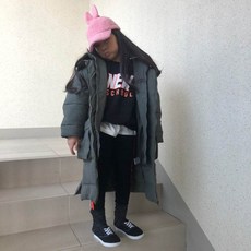 童款長版連帽外套