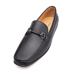 [VONIN] VONIN 男士荔枝紋U型鞋頭裝飾駕車樂福鞋 RXF016BK