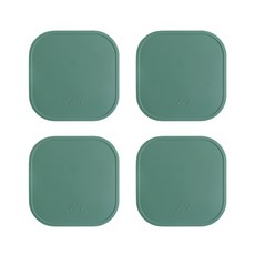 에이드엘 스퀘어 실리콘 컵받침 4p, 카키, 4개