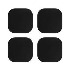 에이드엘 스퀘어 실리콘 컵받침, 블랙, 4개