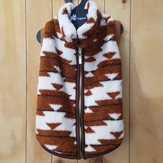 Dog Mom大型雙面絨毛背心, 棕色的